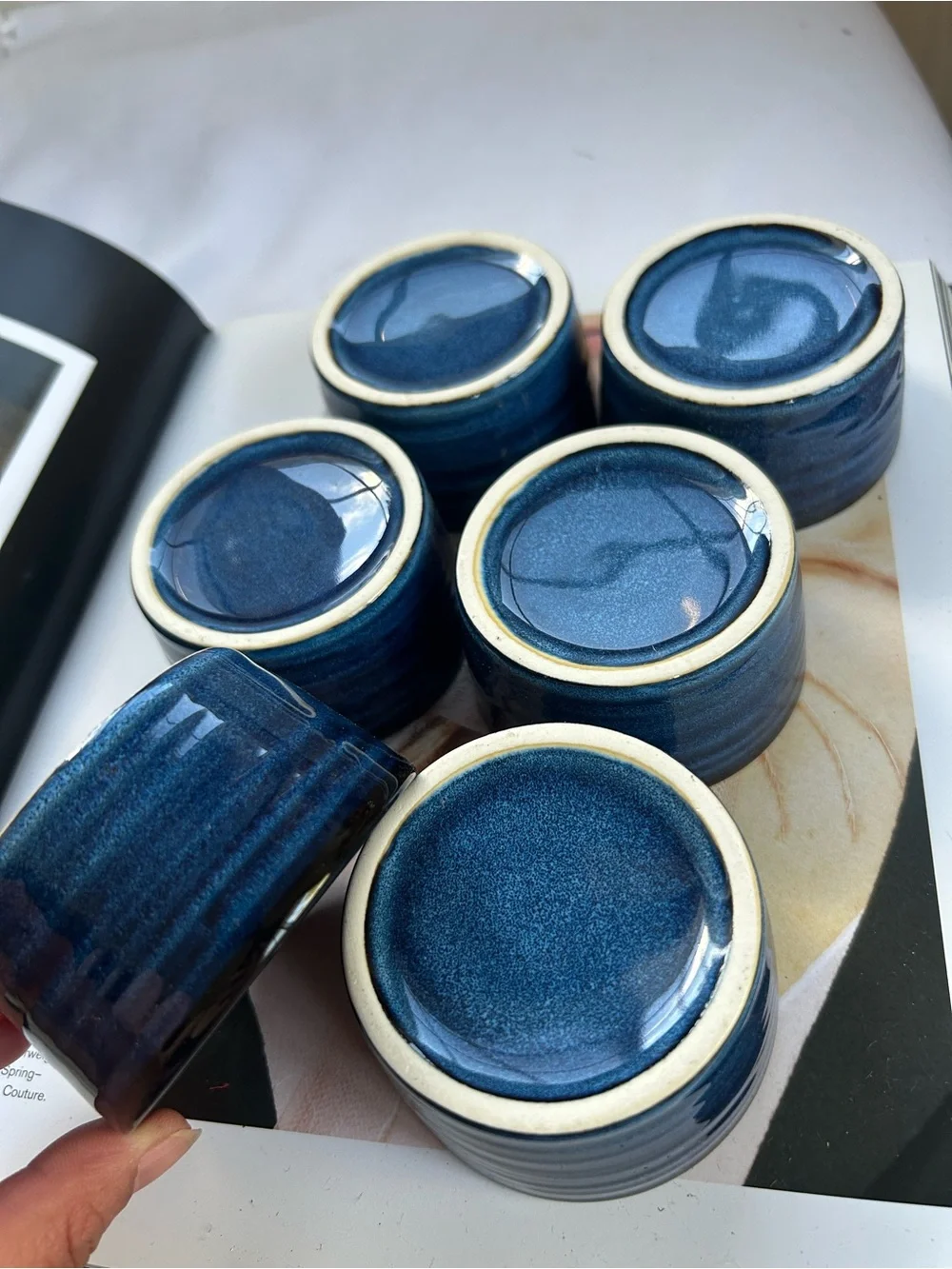 Ceramic 8 oz Ramekins Set of 6, Porcelain Souffle and Creme Brulee Ramekins, Ove